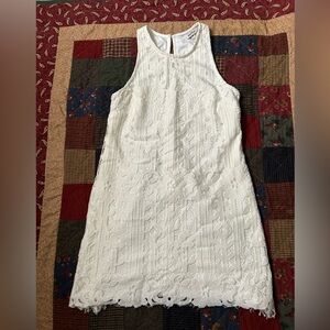 Speechless Ivory Lace High-Neck Mini Dress